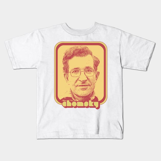 Noam Chomsky // Retro 90s Tribute Styled Fan Design Kids T-Shirt by DankFutura